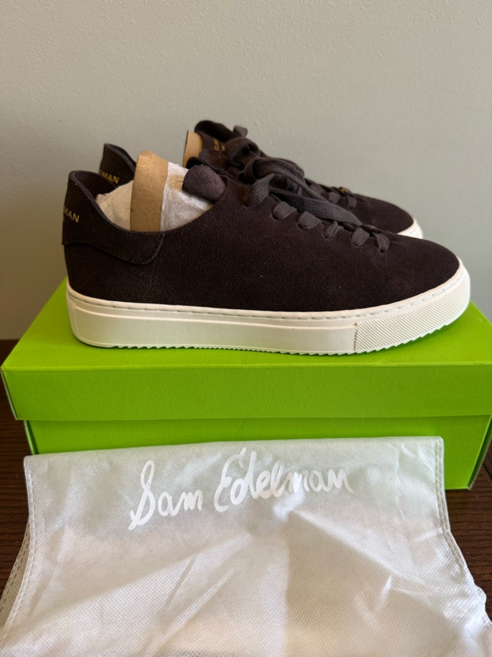 Sam Edelman Poppy‎ Cafe Brown sneakers  suede 7.5 - Picture 2 of 8